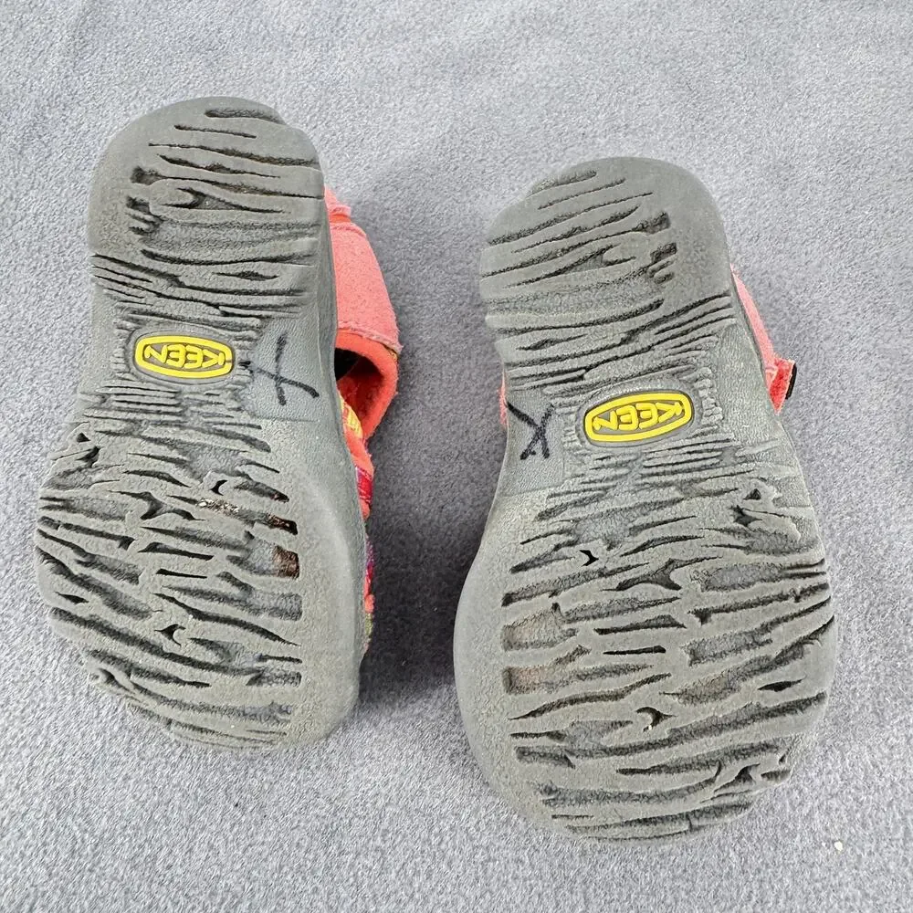 Keen Shoes Toddler Girls Size 5 Pink Striped Fisherman Sandals Water Hiking